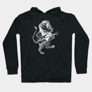 SEEMBO Lion Playing Guitar Musician Guitarist Music Fun Band Hoodie